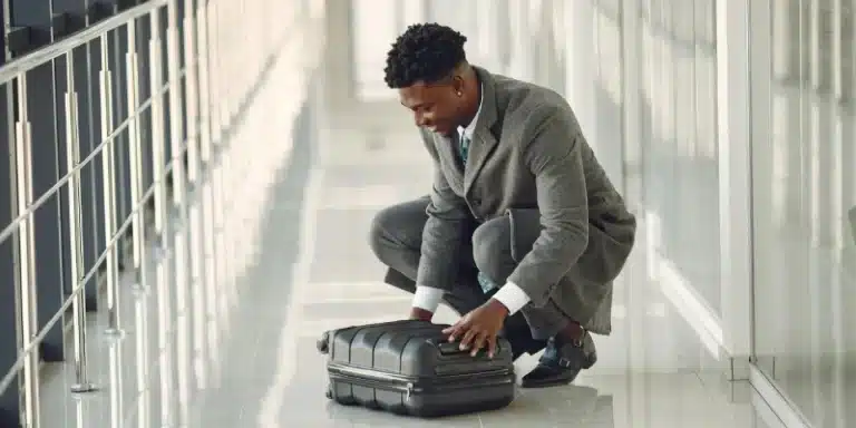 Businessman with suitcase