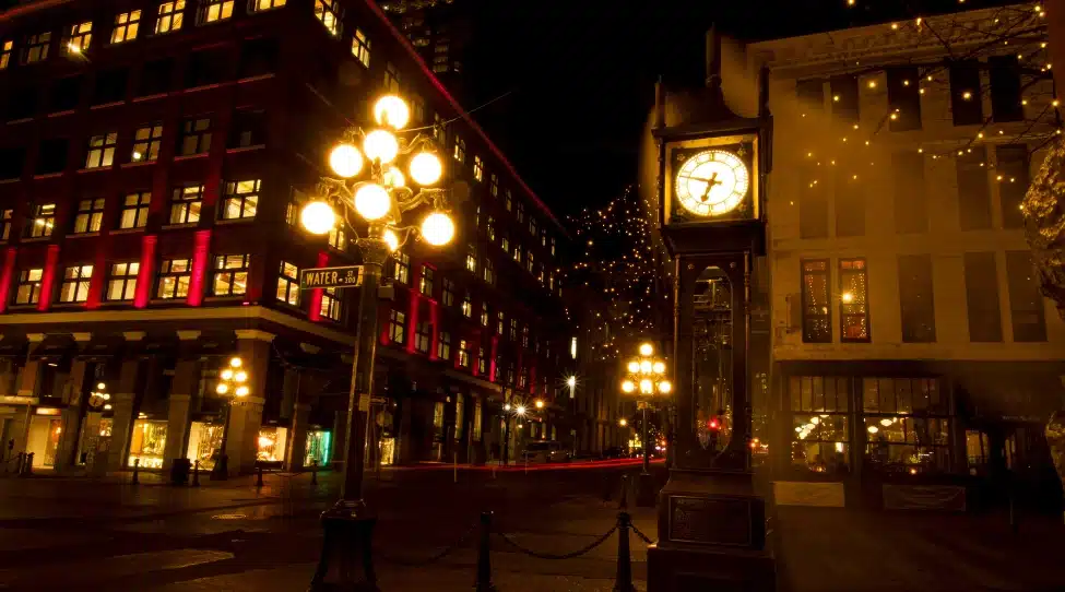 The Gastown Steam Clock in Vancouver