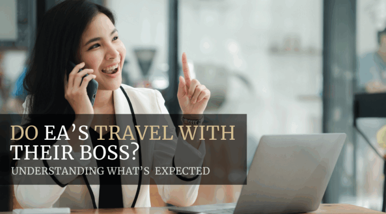 Canadian guide on whether executive assistants travel with their bosses, including trip responsibilities and corporate travel tips.