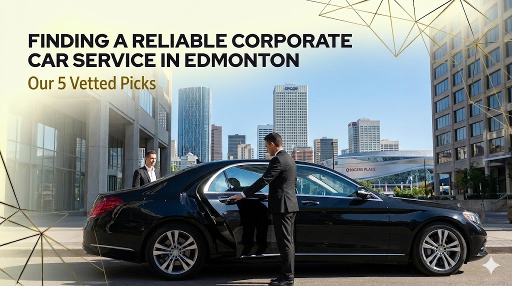 Reliable Car service collecting a business traveller in Edmonton.