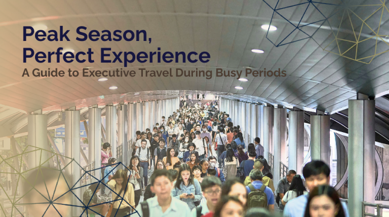 A busy airport during peak travel times